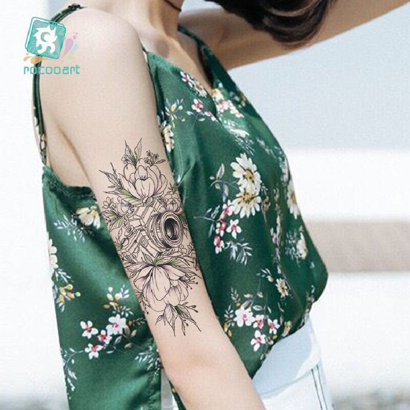 Waterproof Flower Arm Tattoo