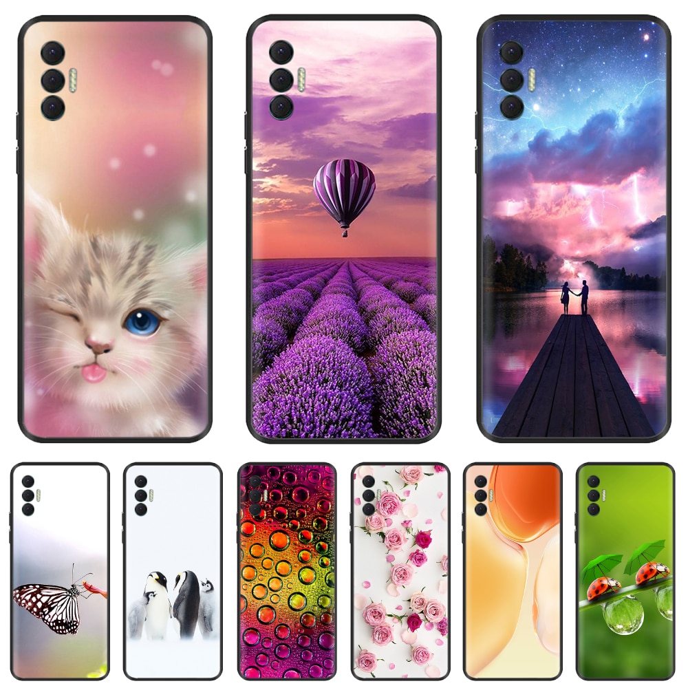 Cover For Tecno Spark 8P Case 2021 Case Soft Black Silicone Cute Shockproof TPU Coque Phone Cases For Tecno Spark 8P 8 P Cover