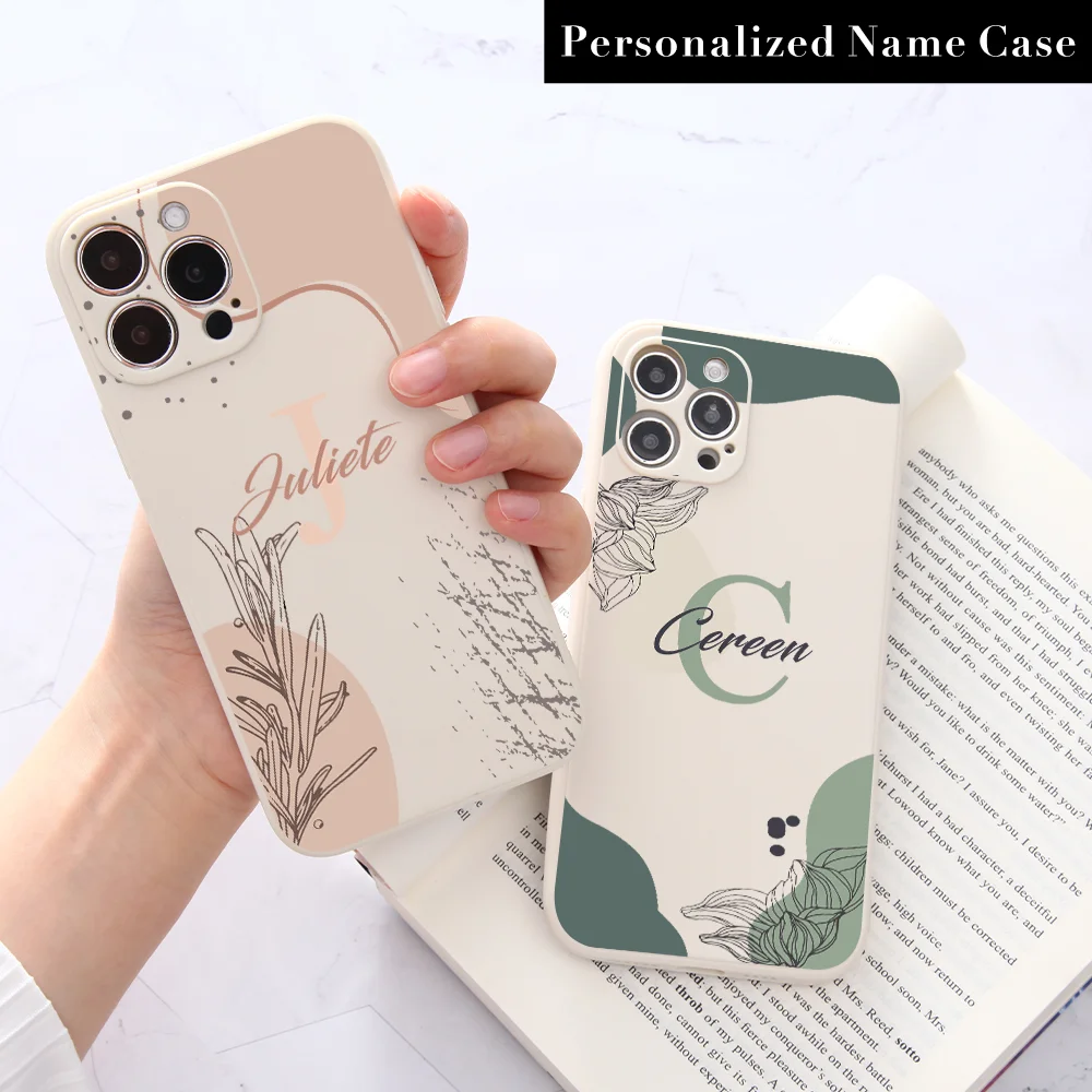 Customized Flower Name Phone Case For iPhone